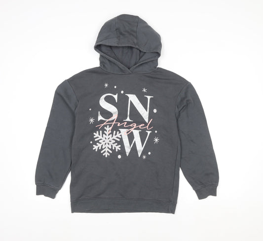 Primark Womens Grey Snow Angel Pullover Hoodie Size M