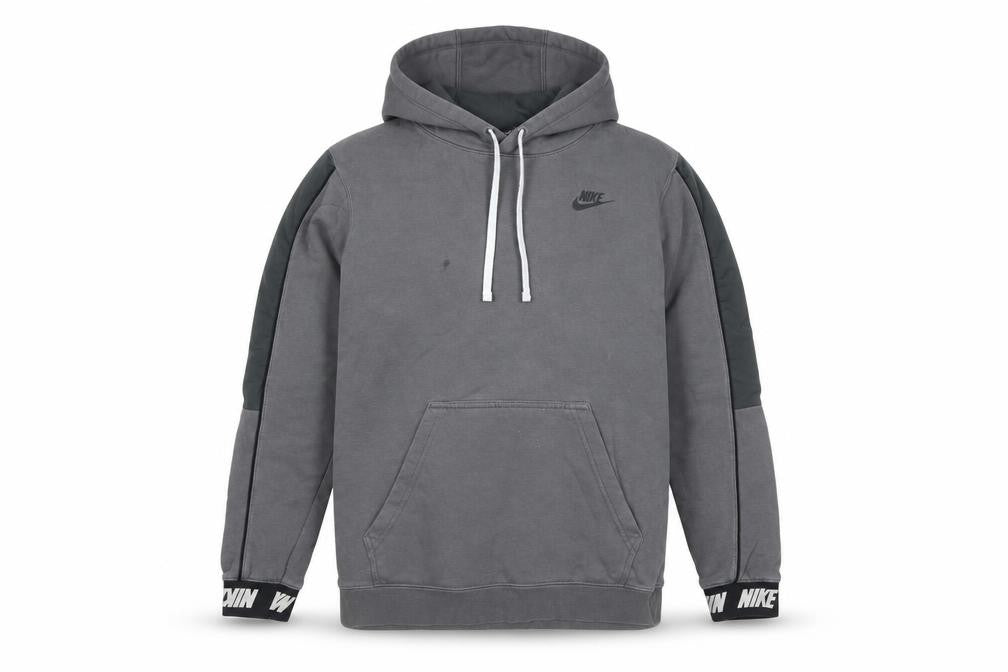 Nike Women's Grey Pullover Hoodie Medium Cotton Blend Logo Design