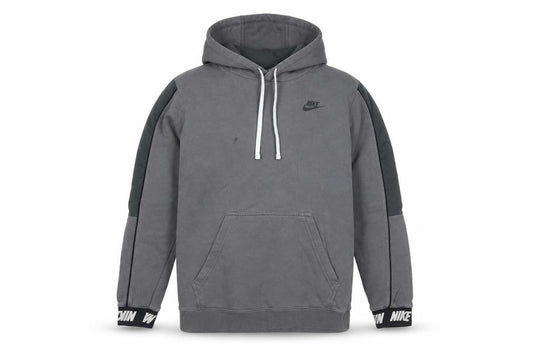 Nike Women's Grey Pullover Hoodie Medium Cotton Blend Logo Design