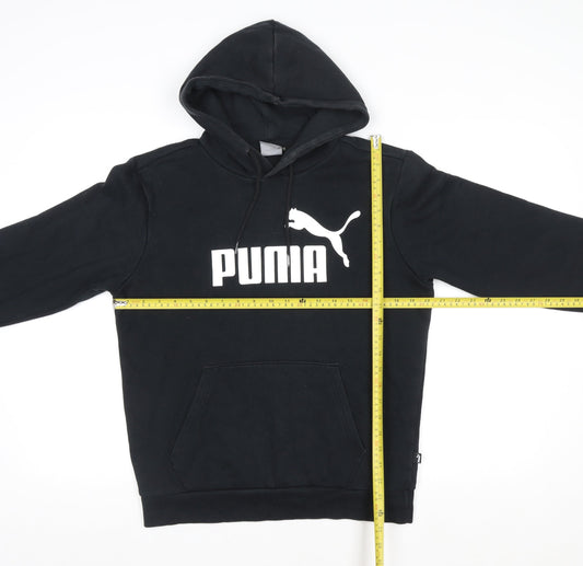 Puma Men’s Black Small Pullover Hoodie Fleece Lined Sportswear