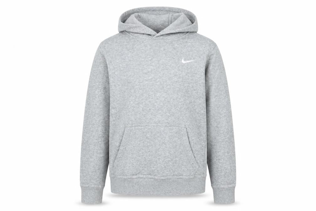 Nike Boys Grey Pullover Hoodie 10-12 Years Cotton Blend Logo Sweater