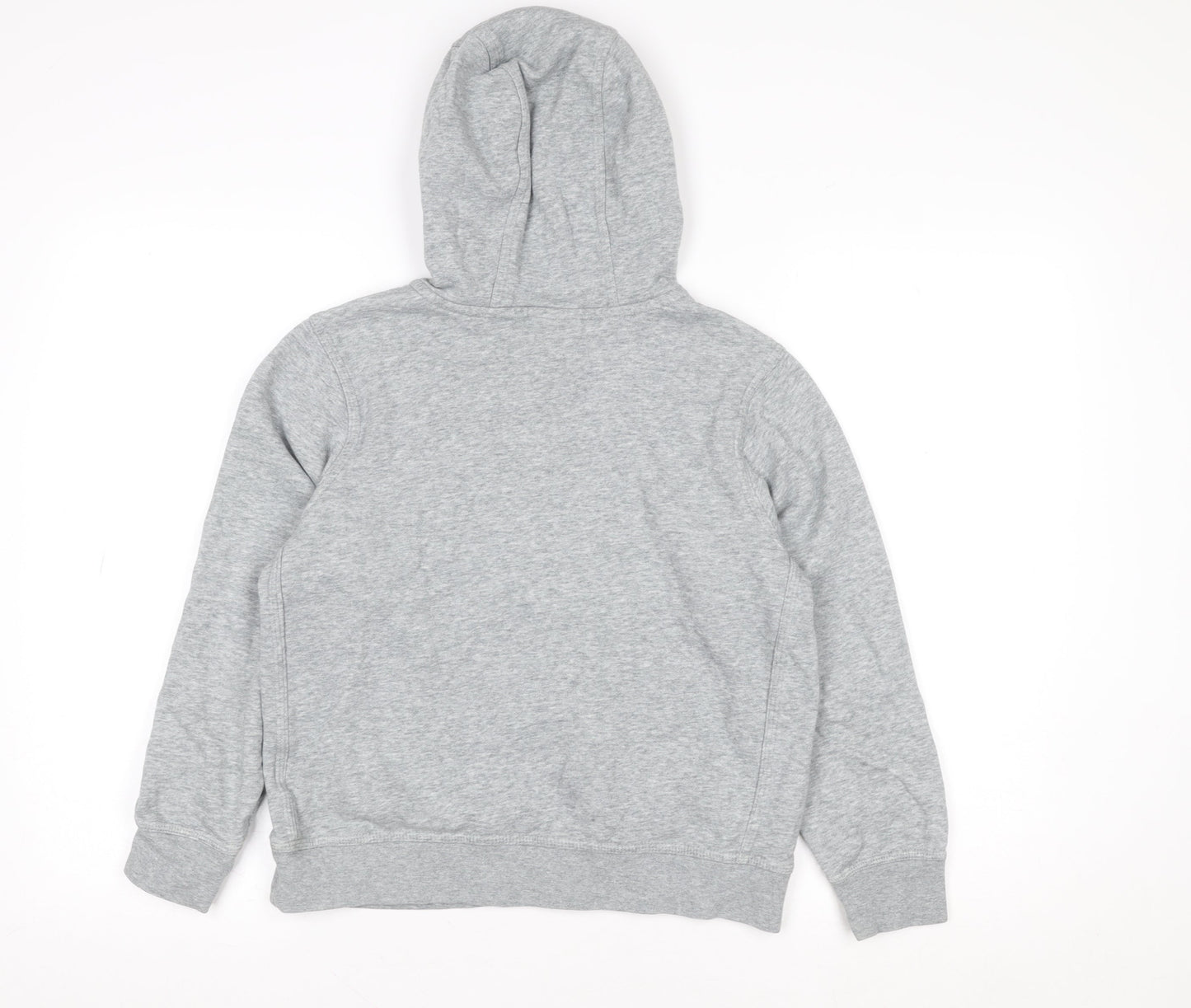 Nike Boys Grey Pullover Hoodie 10-12 Years Cotton Blend Logo Sweater