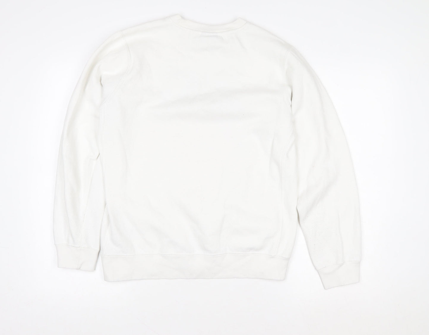 Nike Women's White Graphic Pullover Sweatshirt Medium 'Just Do It'