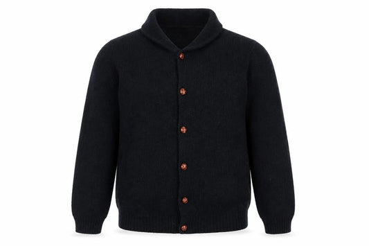 FCUK Women’s Black Wool Knit Button Jacket Size XL