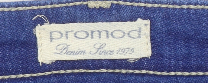 Promod Womens Blue Mid Rise Boyfriend Jeans Size 12