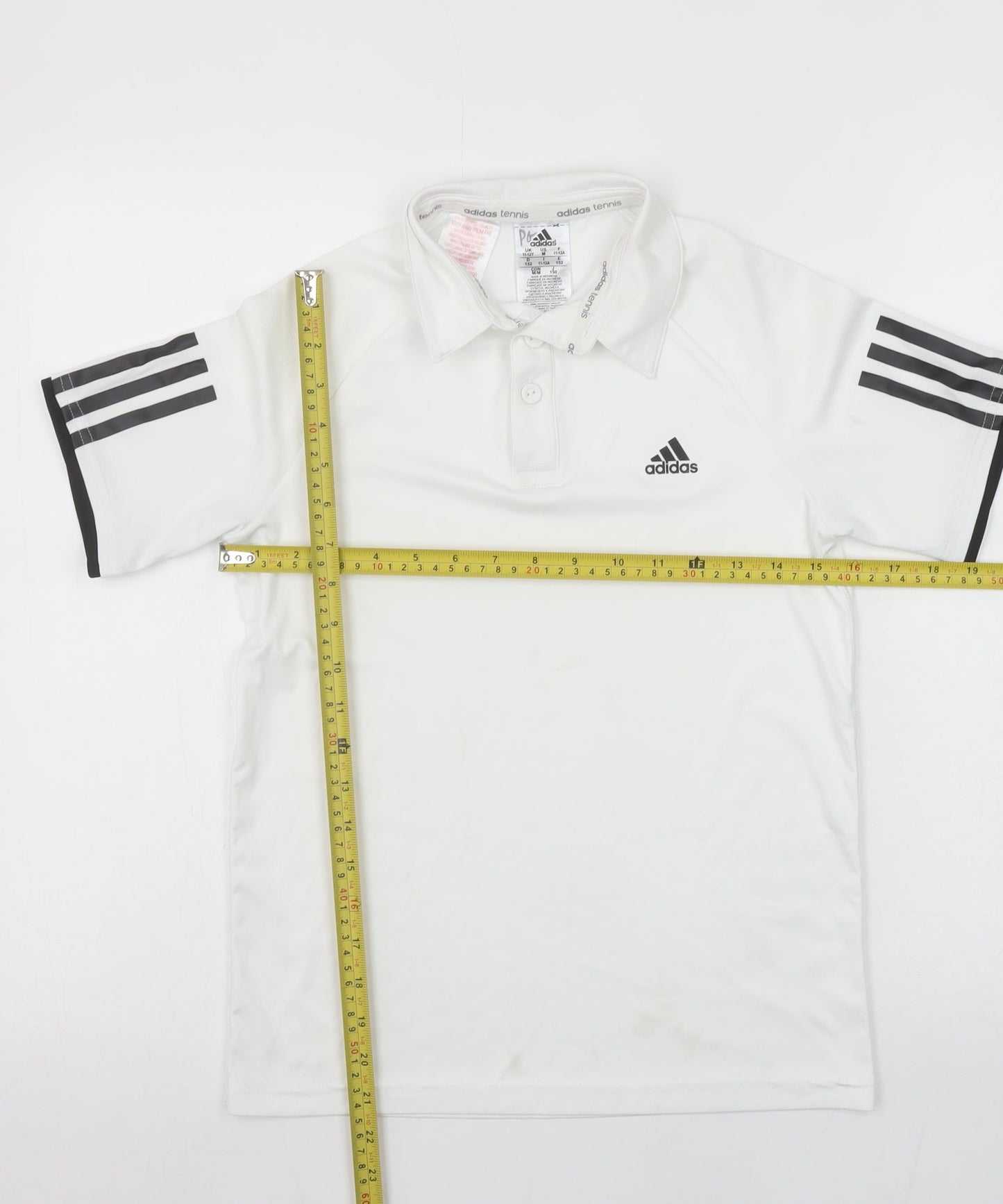 adidas Boys White Polo Tennis Top 11-12 Years Lightweight Sports Shirt