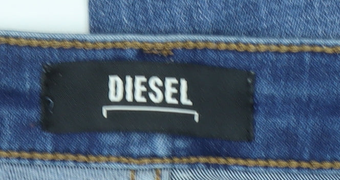 Diesel Women’s Blue Skinny Jeans Size 10 Short Stretch Denim