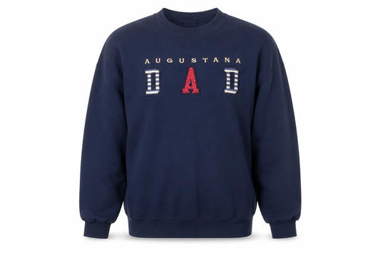 Famous Sportswear Men’s Blue Pullover Sweatshirt L Embroidered Augastana Dad