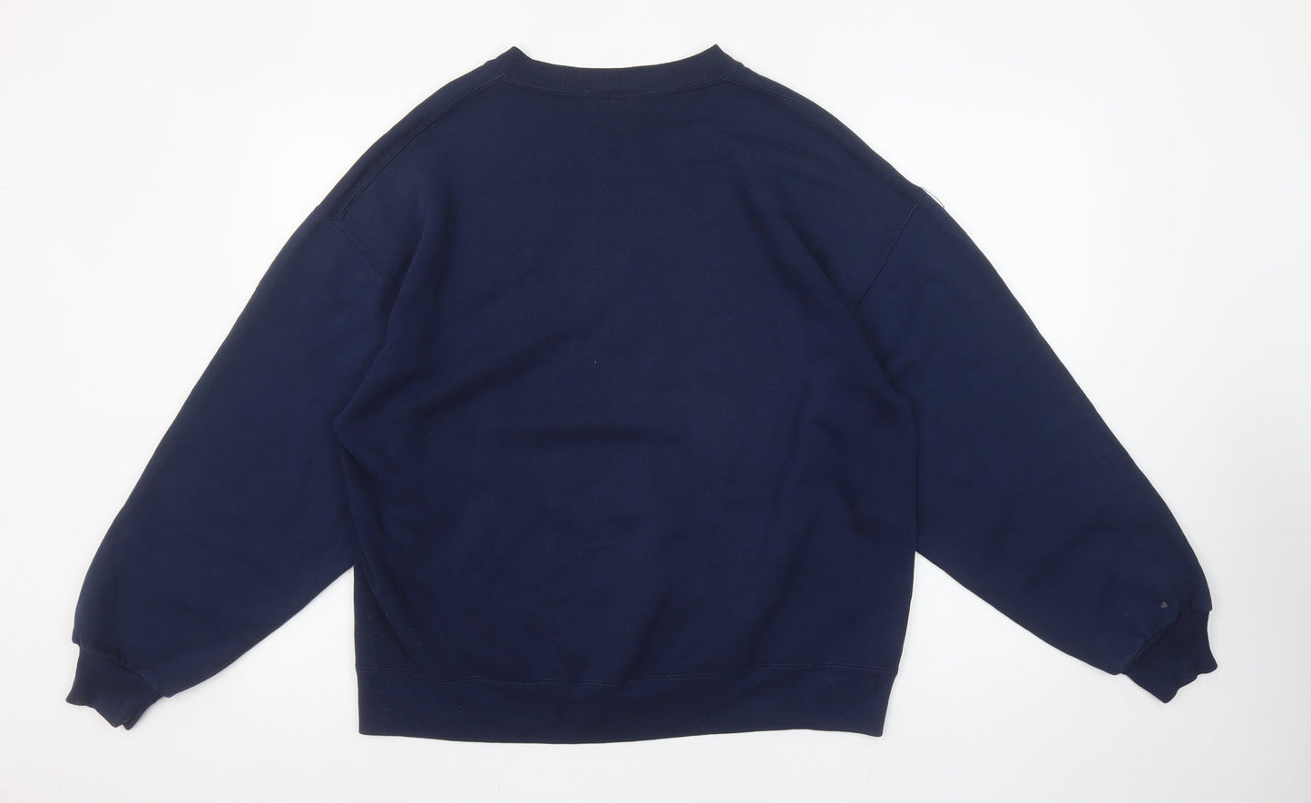 Famous Sportswear Men’s Blue Pullover Sweatshirt L Embroidered Augastana Dad
