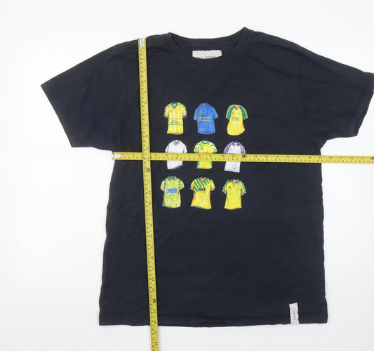 Art of Football Men’s Black L Graphic Sports Cotton T-Shirt