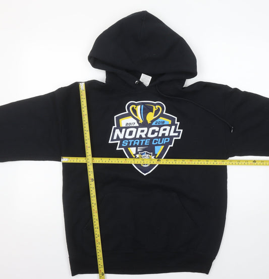 Jerzees Men's Black Pullover Hoodie M NorCal State Cup Graphic