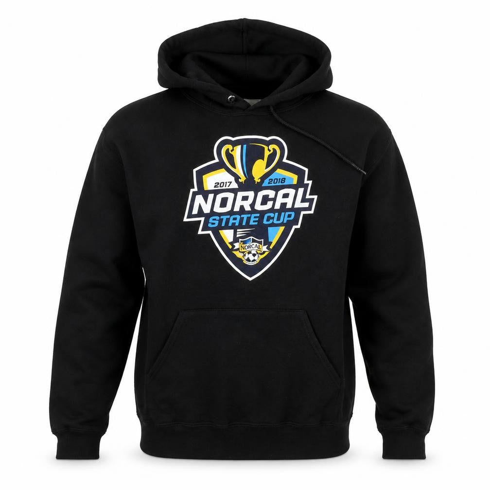 Jerzees Men's Black Pullover Hoodie M NorCal State Cup Graphic