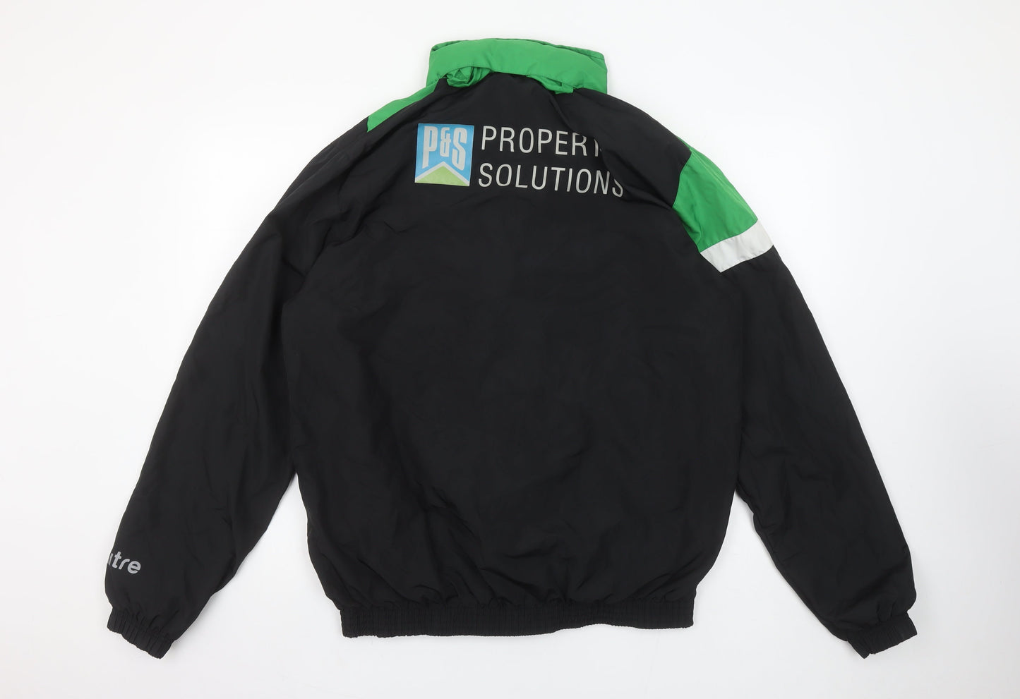 Mitre Men's Black Green Windbreaker Sports Jacket Size L