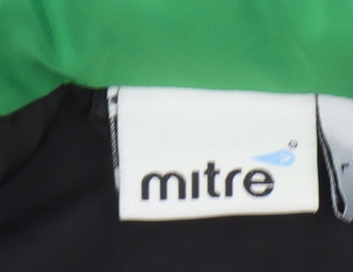 Mitre Men's Black Green Windbreaker Sports Jacket Size L