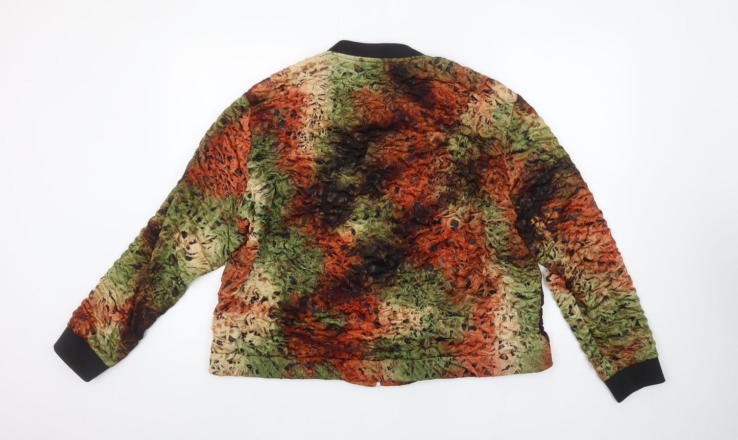 Gerard Women Multicoloured Size 22 Long Sleeve Zip Blouse