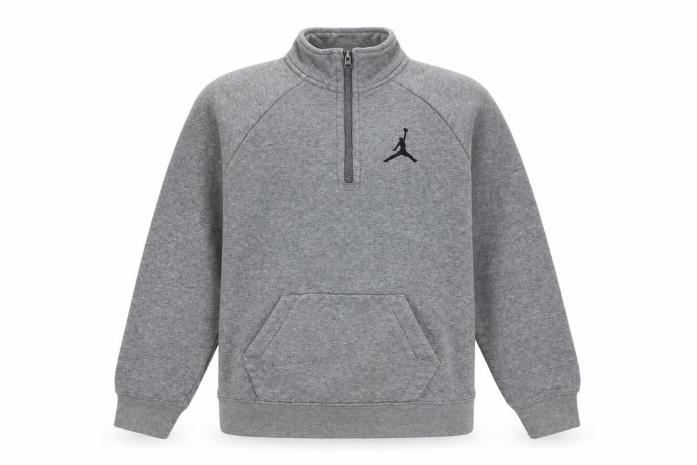 Jordan Boys Grey 12-13 Years 1/2 Zip Fleece Sweatshirt