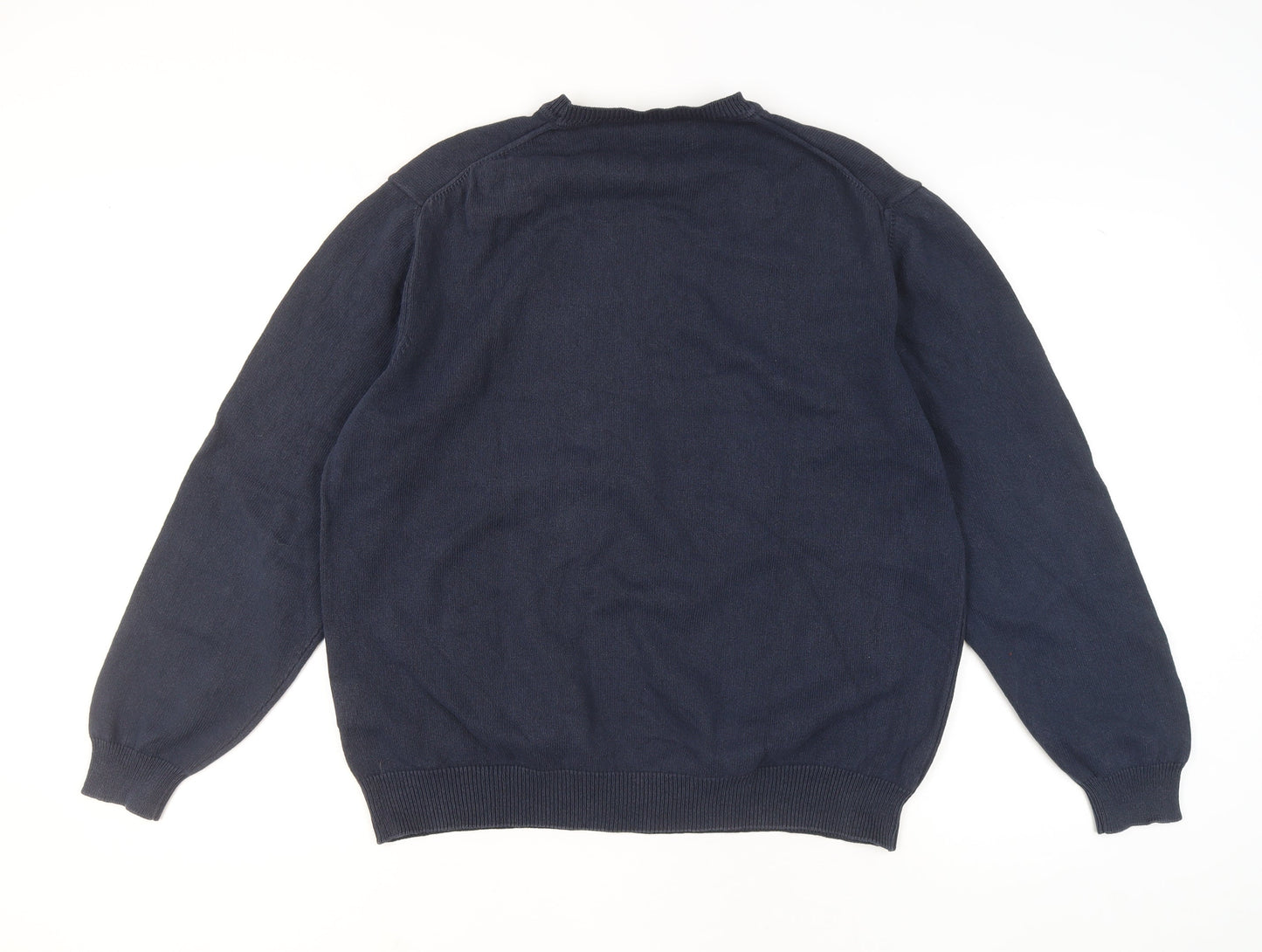 Marlboro Classics Men's Blue 2XL Cotton Crew Neck Pullover Jumper