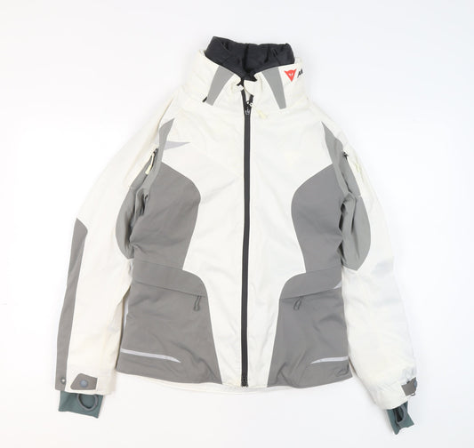 Dainese Womens White Grey Ski Jacket S Waterproof Windproof Winter