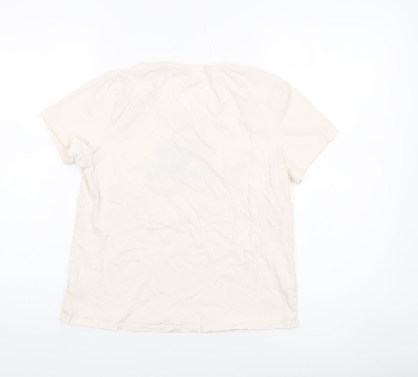 TEX Women's Ivory 'Ciao Bella!' Cotton T-Shirt Medium