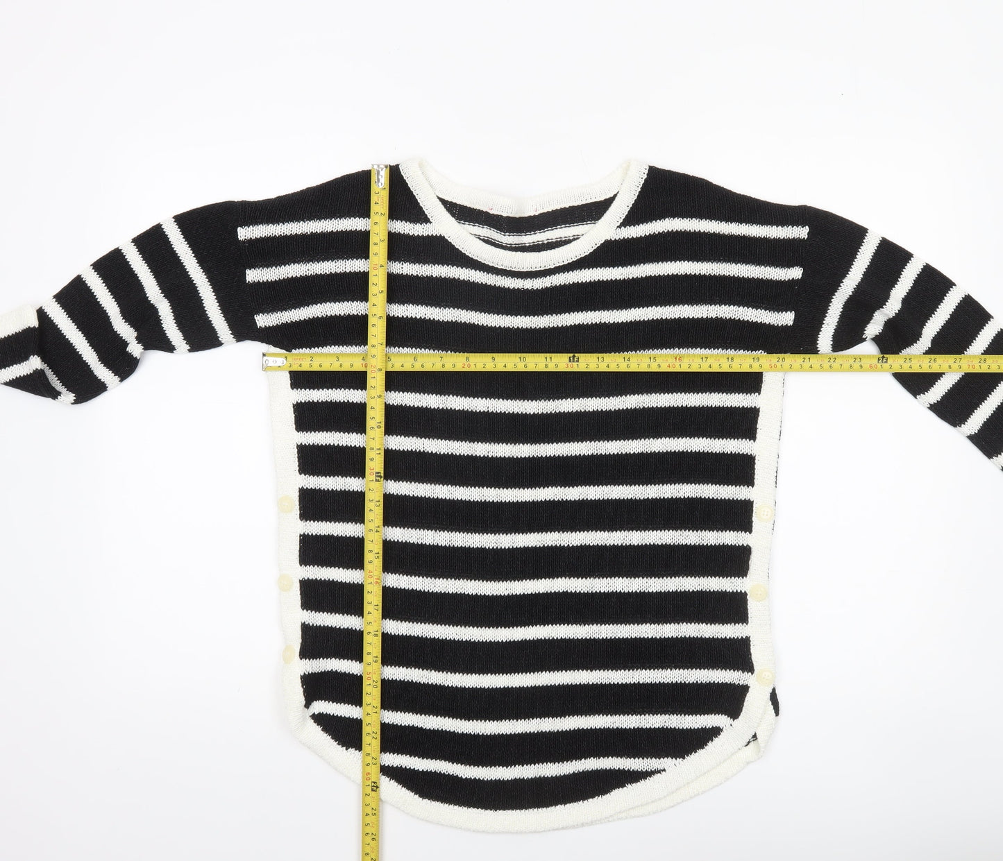 Next Women’s Black & White Striped Knit Jumper Size 10
