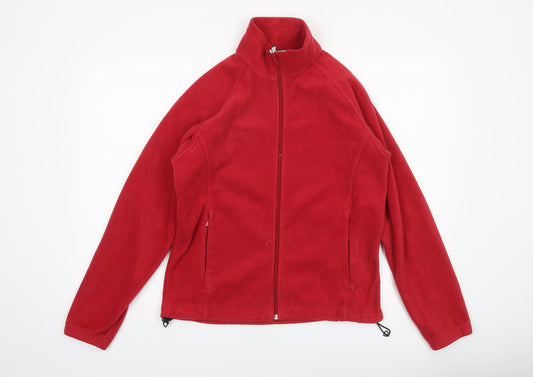 Columbia Unisex Red Fleece Zip Jacket Medium Lightweight Outdoor
