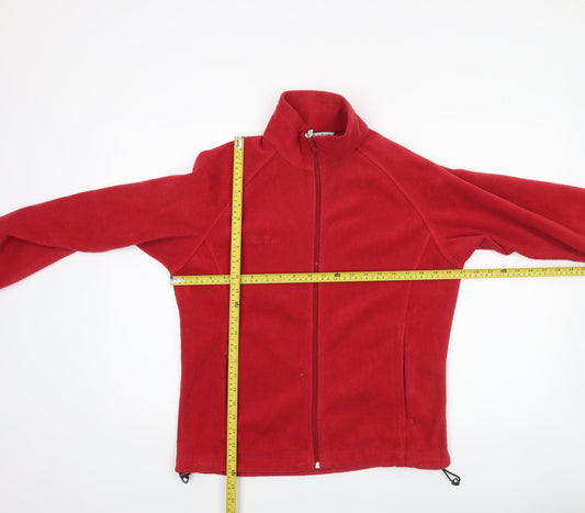 Columbia Unisex Red Fleece Zip Jacket Medium Lightweight Outdoor