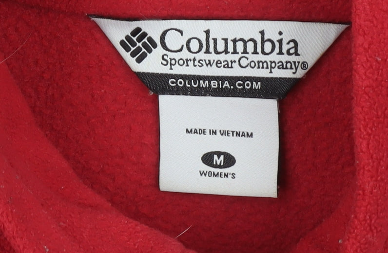 Columbia Unisex Red Fleece Zip Jacket Medium Lightweight Outdoor