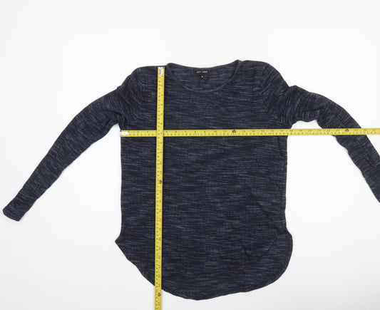 New Look Womens Blue Long Sleeve Basic Jersey Top Size 10