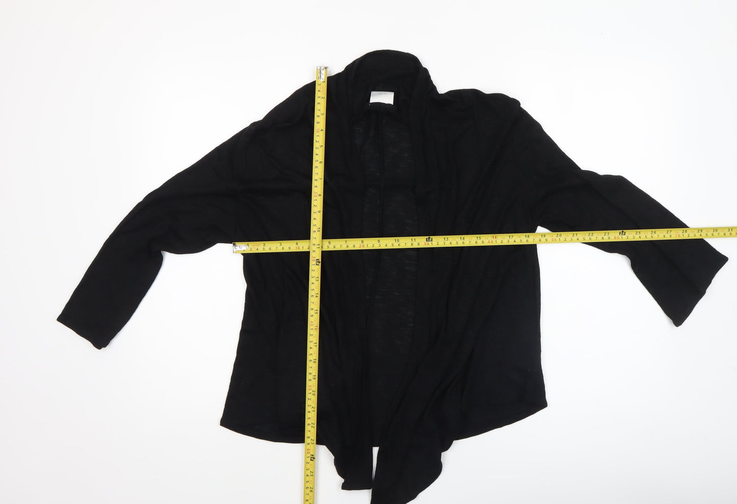 NEXT Womens Black Long Sleeve Wrap Viscose Blouse UK 14