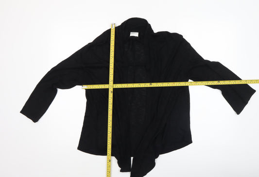 NEXT Womens Black Long Sleeve Wrap Viscose Blouse UK 14