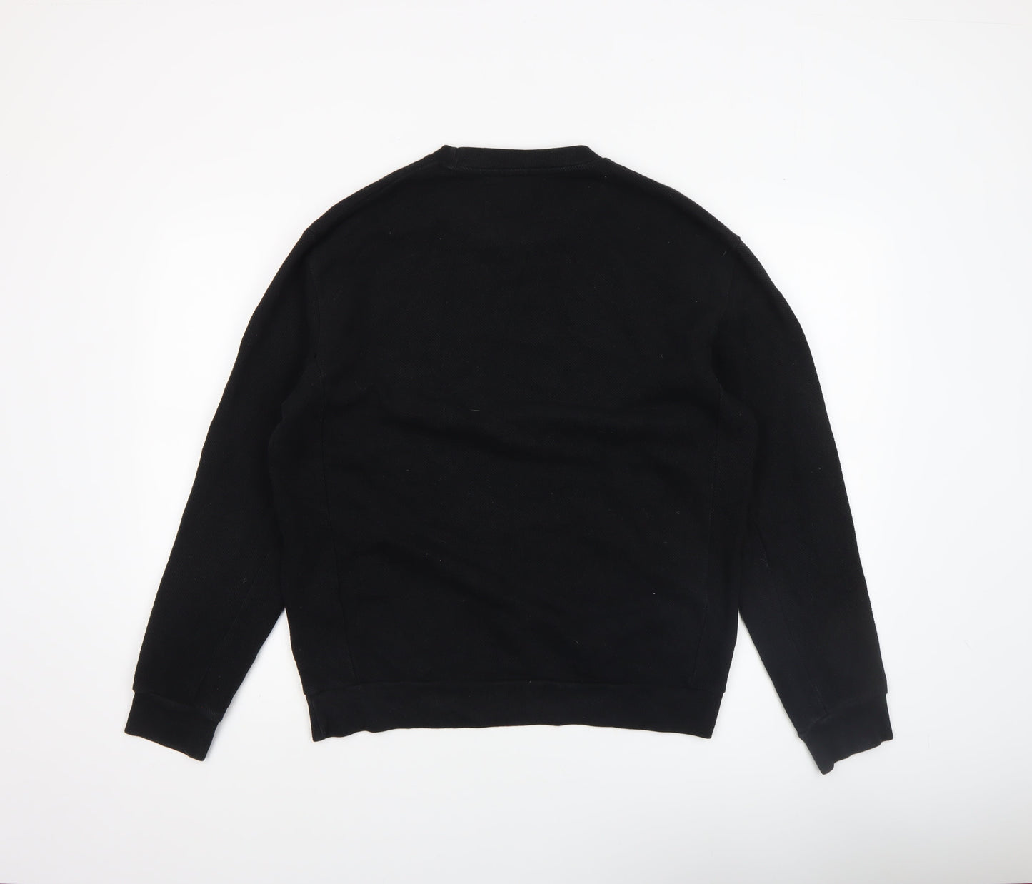Zara Men’s Black XL Cotton Crew Neck Pullover Sweatshirt