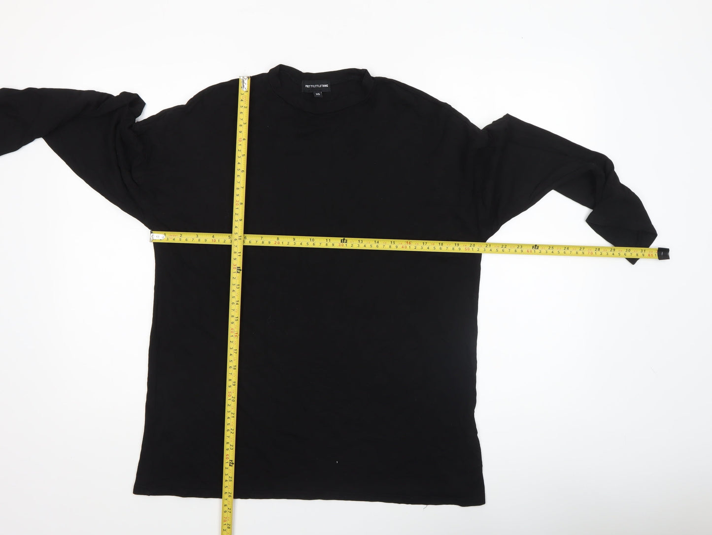 PrettyLittleThing Women's Black High Neck Long Sleeve Basic Top XS