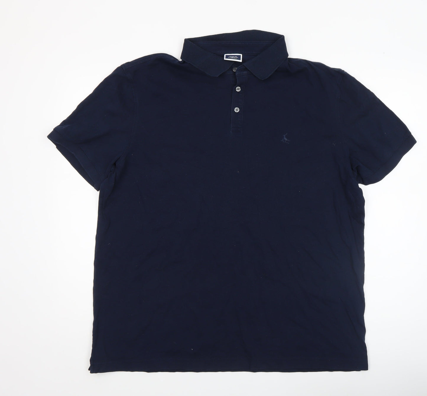 Charles Tyrwhitt Men's Blue Cotton Stretch Polo Shirt XL