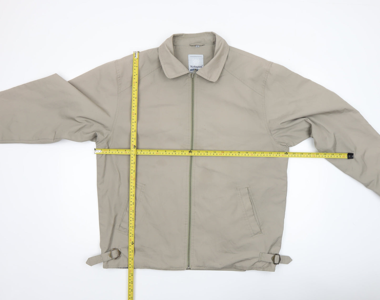 Wellington Men’s Beige 42 Regular Full Zip Cotton Blend Casual Jacket