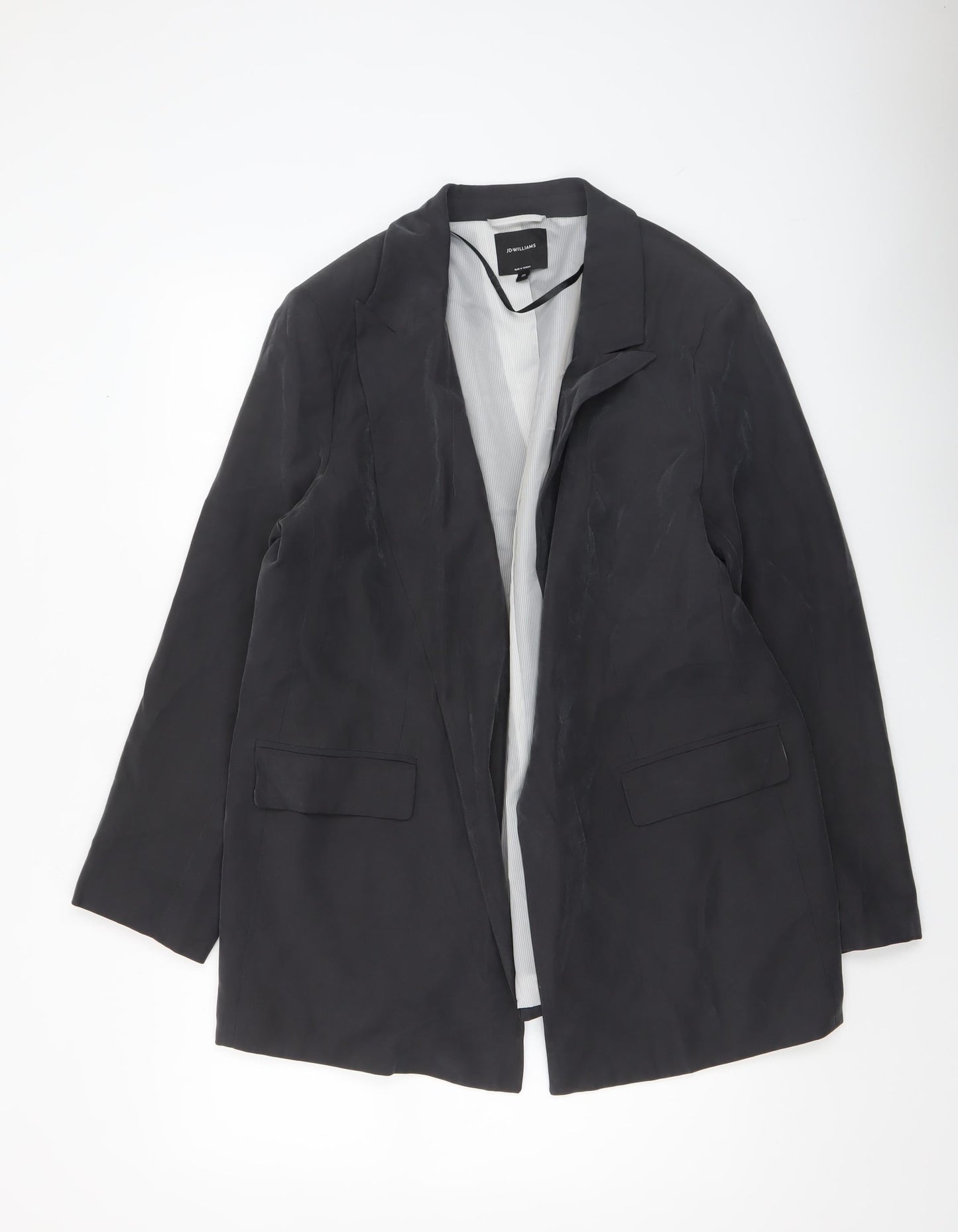 JD Williams Women's Black Regular Fit Longline Blazer Size 20