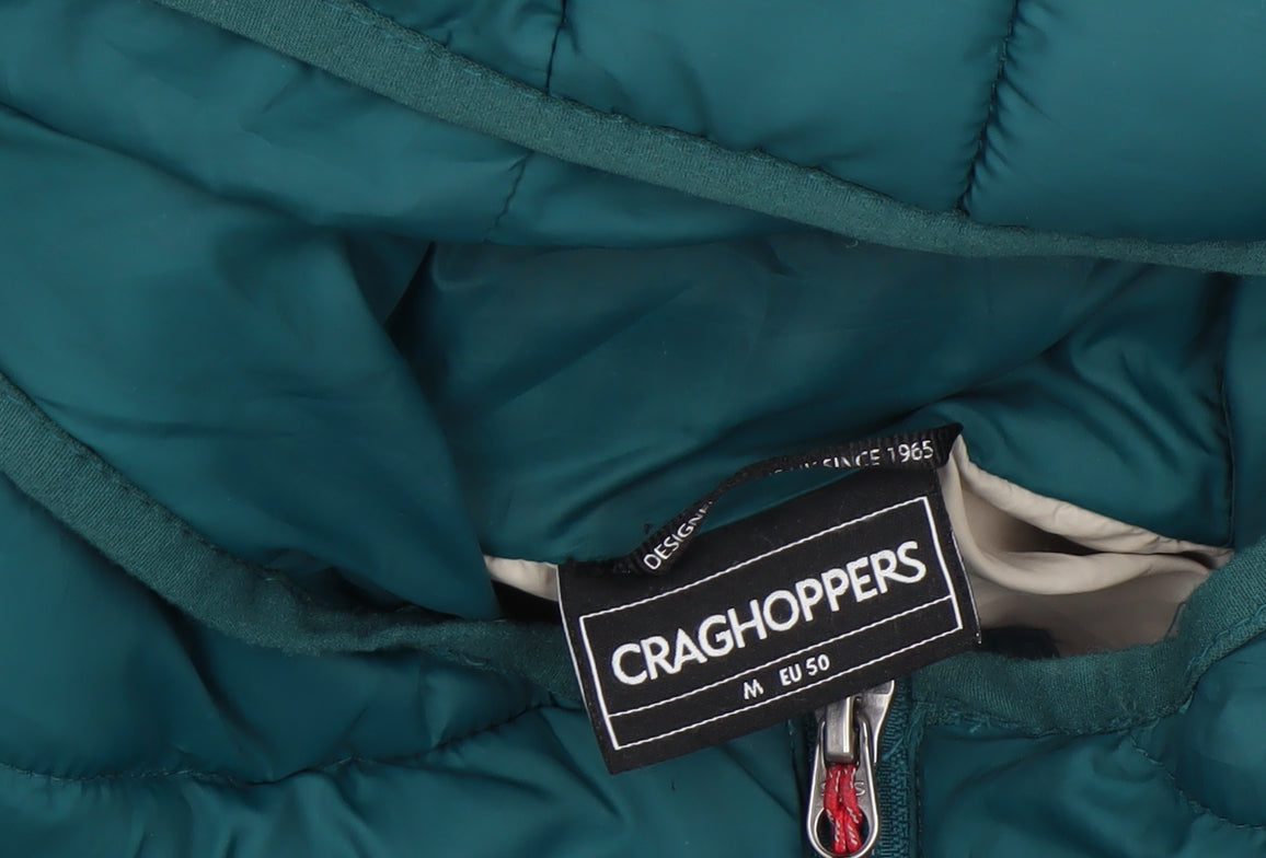 Craghoppers Mens Green Hooded Puffer Jacket Size M Warm Winter Outdoor