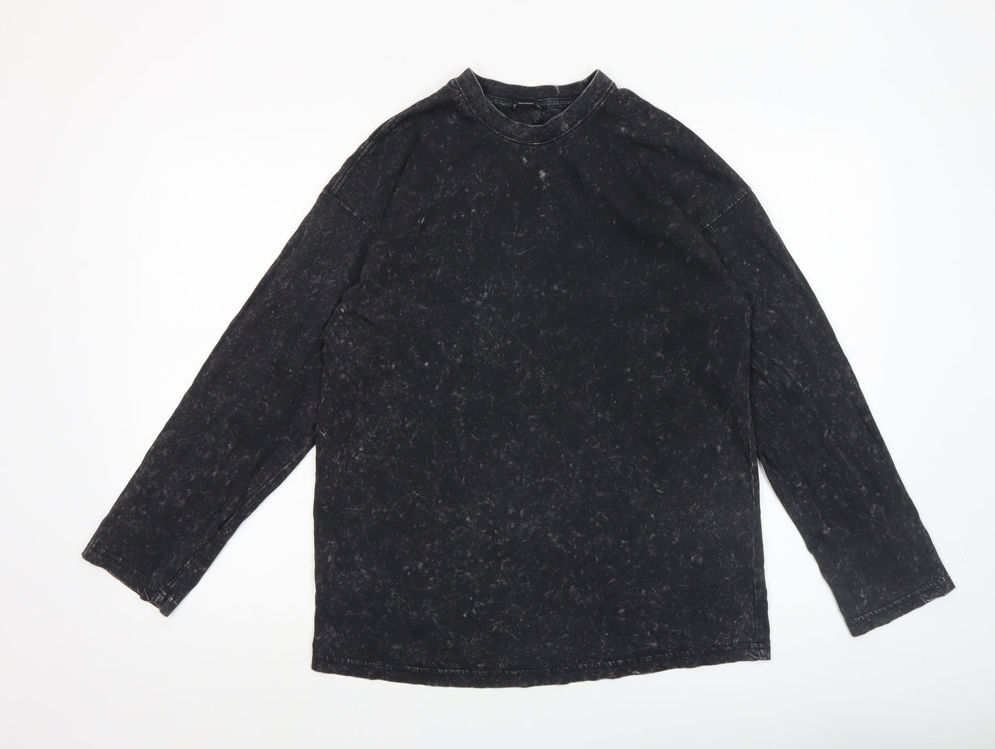 Monki Women's Black XS Long Sleeve Basic Cotton T-Shirt