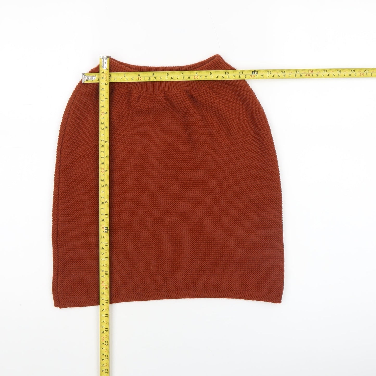 PrettyLittleThing Women’s Brown Knit Pencil Skirt Size L