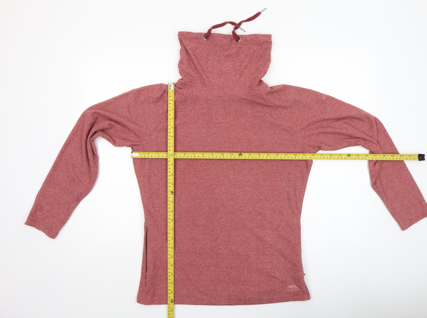 Trespass Women’s Red Hooded Pullover Sweatshirt UK 10 S Polyester