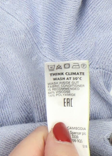 Marks and Spencer Women’s Blue Viscose Cardigan Size 14