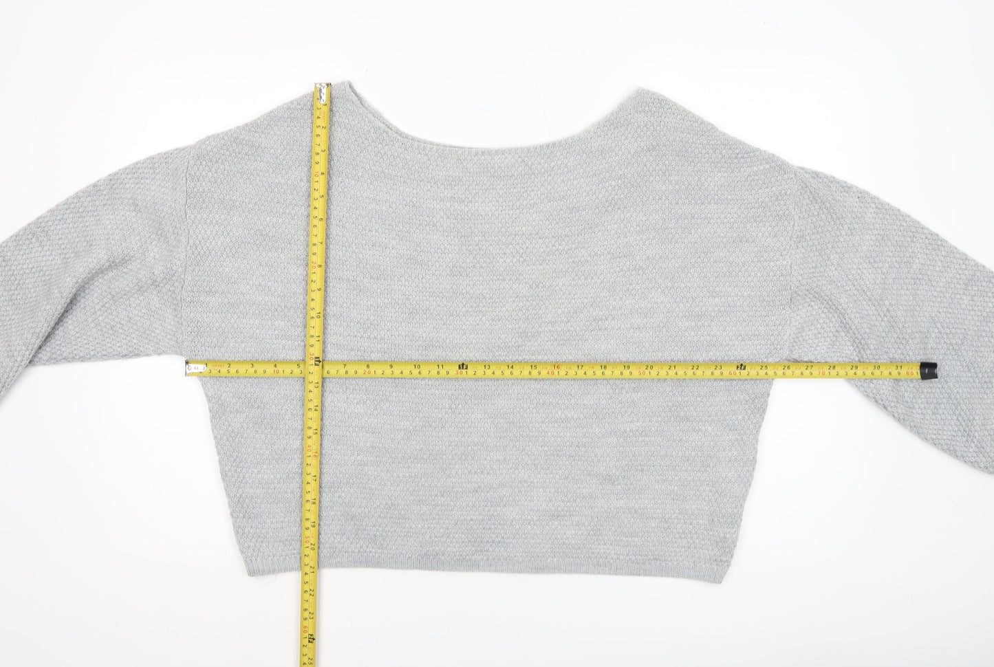 The Rockn Rev Women’s Grey Acrylic Knit Pullover Jumper Size 10