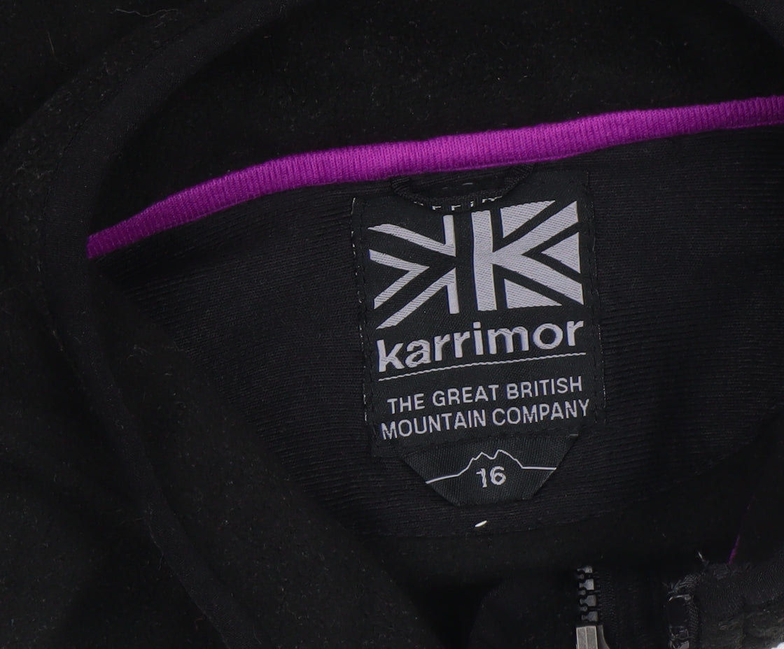 Karrimor Womens Black Fleece Full Zip Jacket Size 16