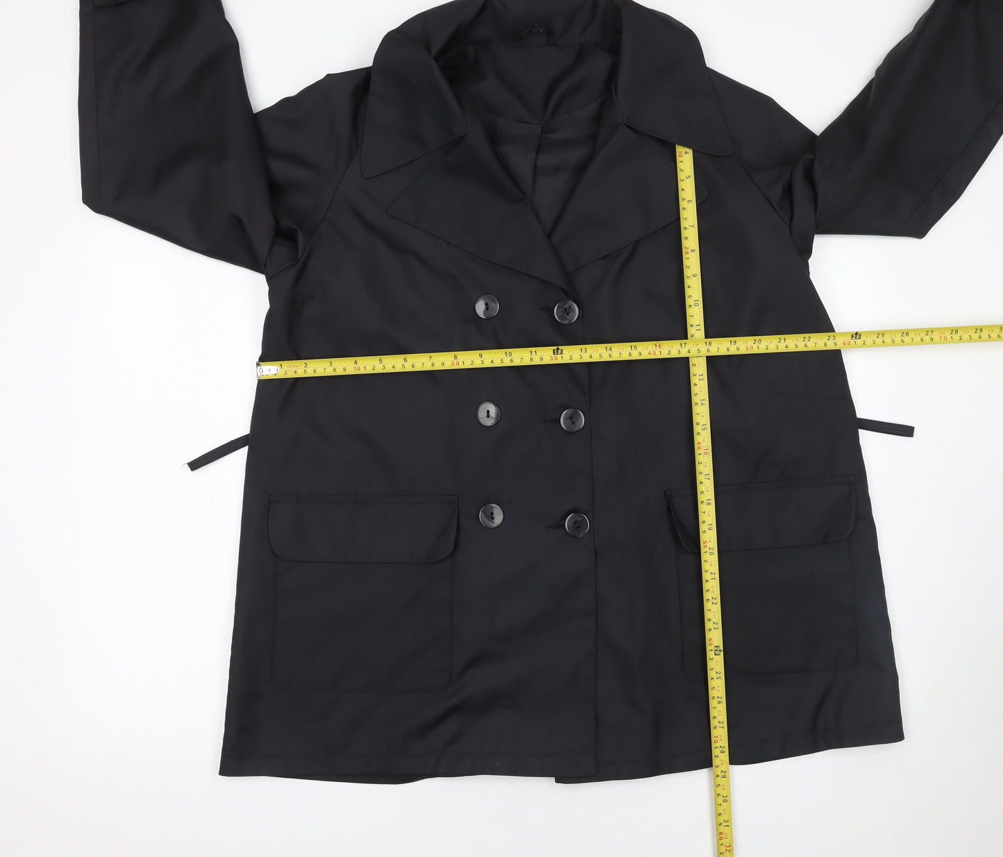 Dorothy Perkins Women’s Black Polyester Pea Coat Size 10