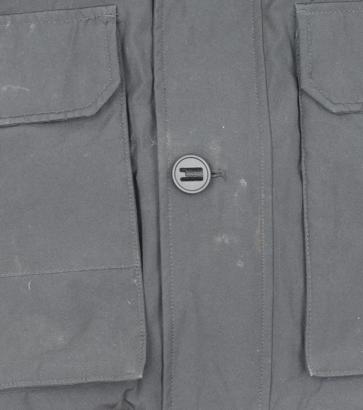 Marks and Spencer Men's Black Parka Coat L 44in Hooded Winter Jacket