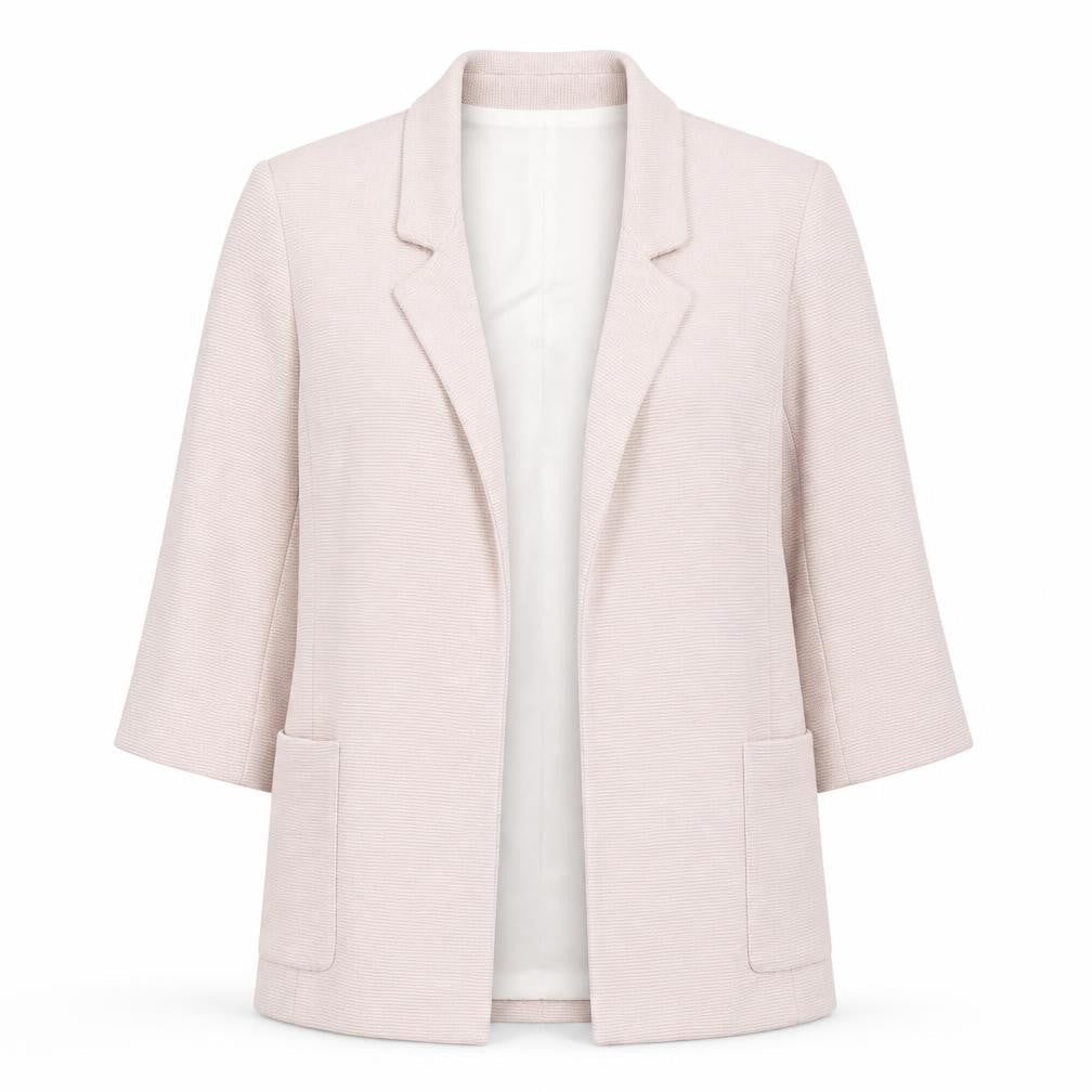 Zara Basic Women’s Beige Blazer Jacket Size Small Longline Lined