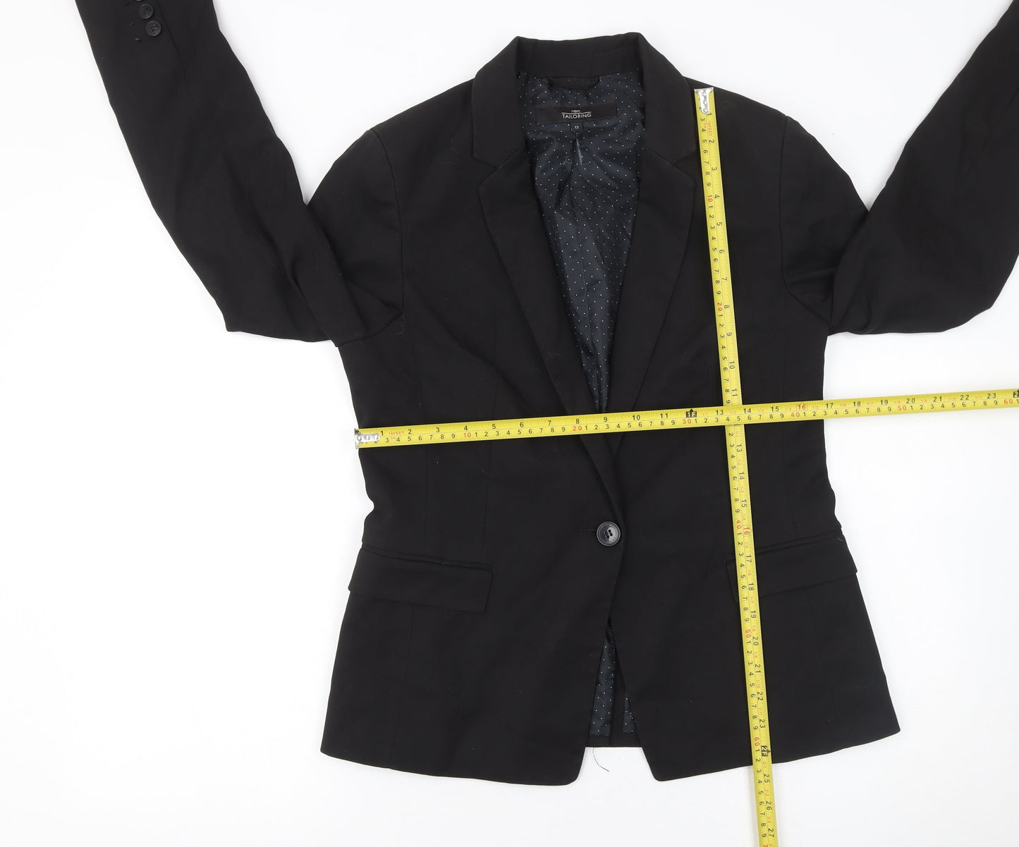 Next Women's Black Single-Breasted Suit Jacket UK 12 Classic Fit