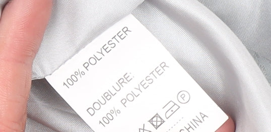 K.Zell Women Silver Floral Jacquard Blazer Jacket L Double Breasted