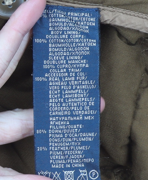 Polo Ralph Lauren Men's Beige Down Puffer Jacket Size S Winter Coat