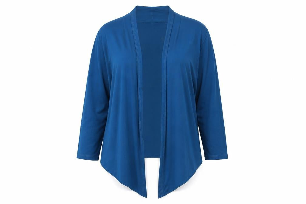 Marks and Spencer Women's Blue Size 10 Open Front Jersey Cardigan