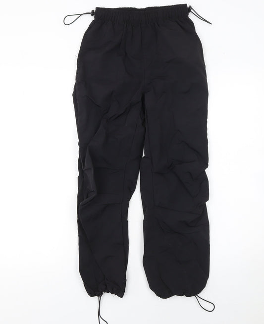 Mango Women’s Black Polyester Jogger Trousers Size 10